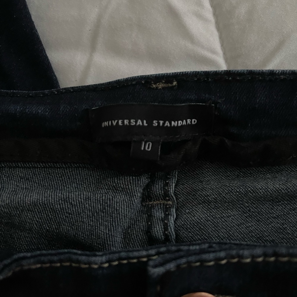 Universal Standard stretchy skinny jeans, high rise